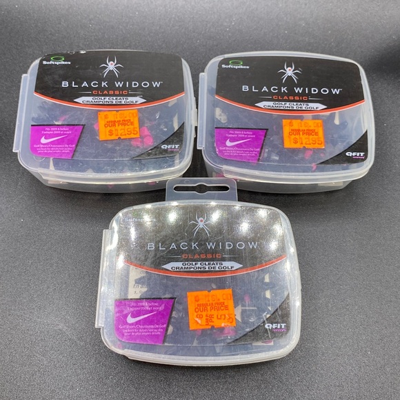 Softspikes Other - Softspikes Black Widow Classic Golf Cleats (set of 16 cleats) (lot of 3)